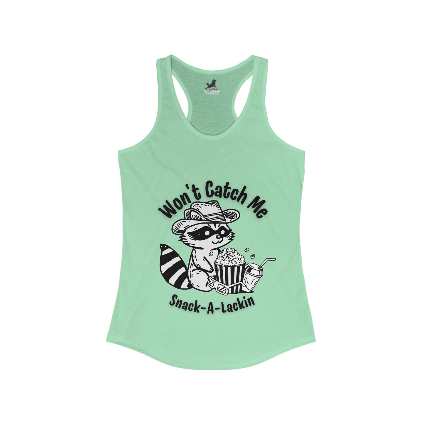 Won't catch me snack-a-lackin Racerback Tank