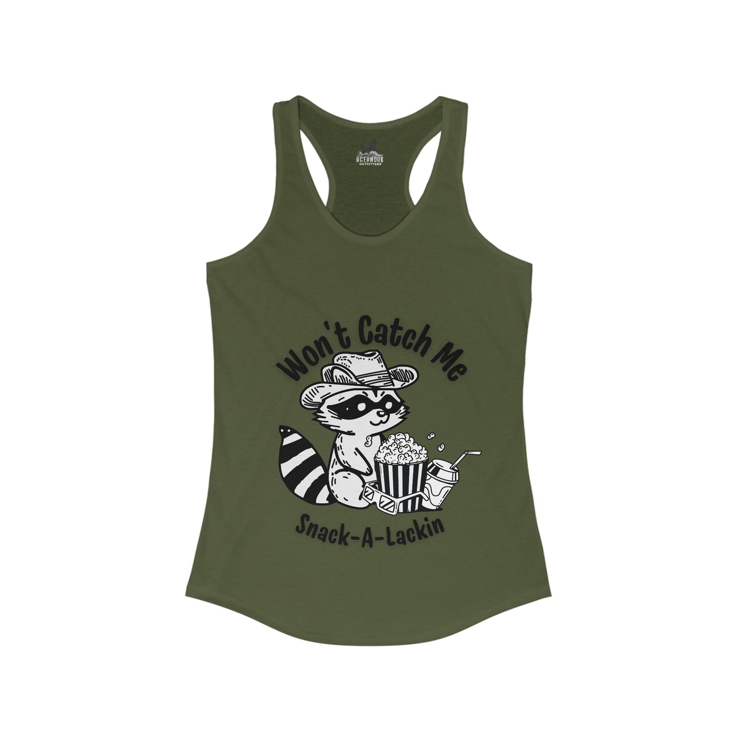 Won't catch me snack-a-lackin Racerback Tank